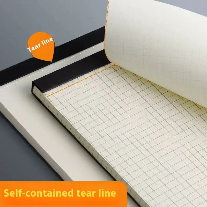 A5 B5 A4 writing pads with 80 tearable sheets in blank grid or lined ruling options