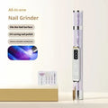 LCD display 2-in-1 polishing and baking lamp electric nail grinder in white plastic body