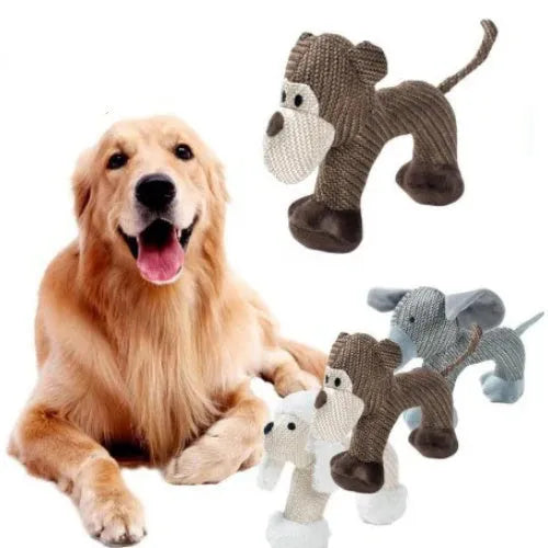 Plush dog chew toy in duck shape with squeak whistle, 60g, suitable for small and large dogs