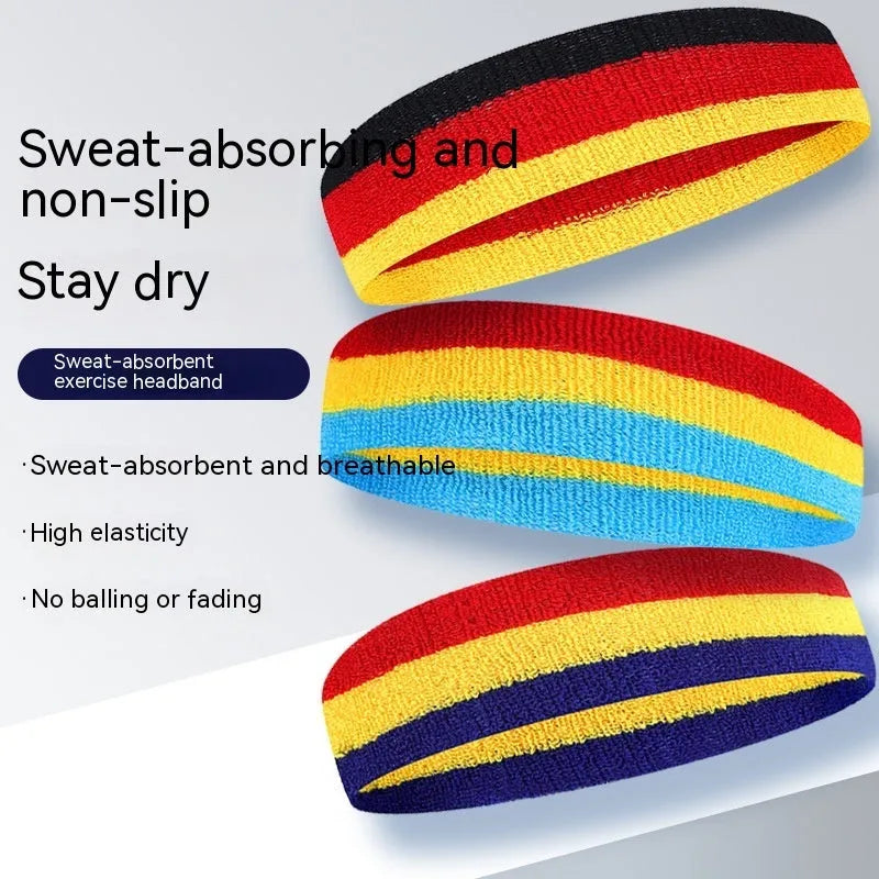 Adult sports headband in six colour combinations for basketball running fitness cycling