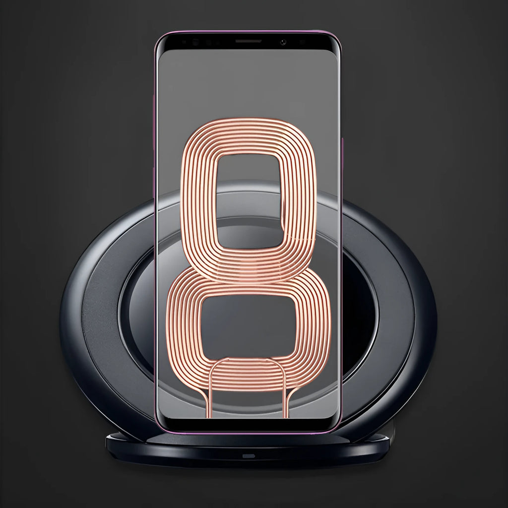 Qi fast wireless charger for Samsung Galaxy Note Edge in black with LED indicator