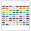 Set of double-headed alcohol oily colour markers with round and inclined nibs for professional art and design work.