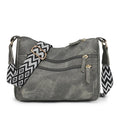 Large capacity one shoulder crossbody bag for women, soft PU leather, waterproof and wear-resistant, outer sandwich pocket, zippered change pocket, available in five colours