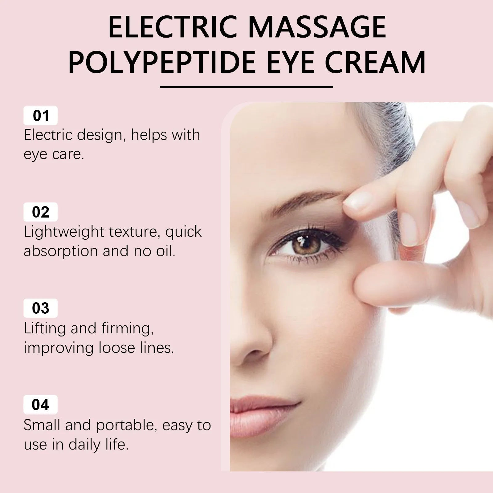 Jar of electric firming eye cream with lifting action and massage function, 50g.