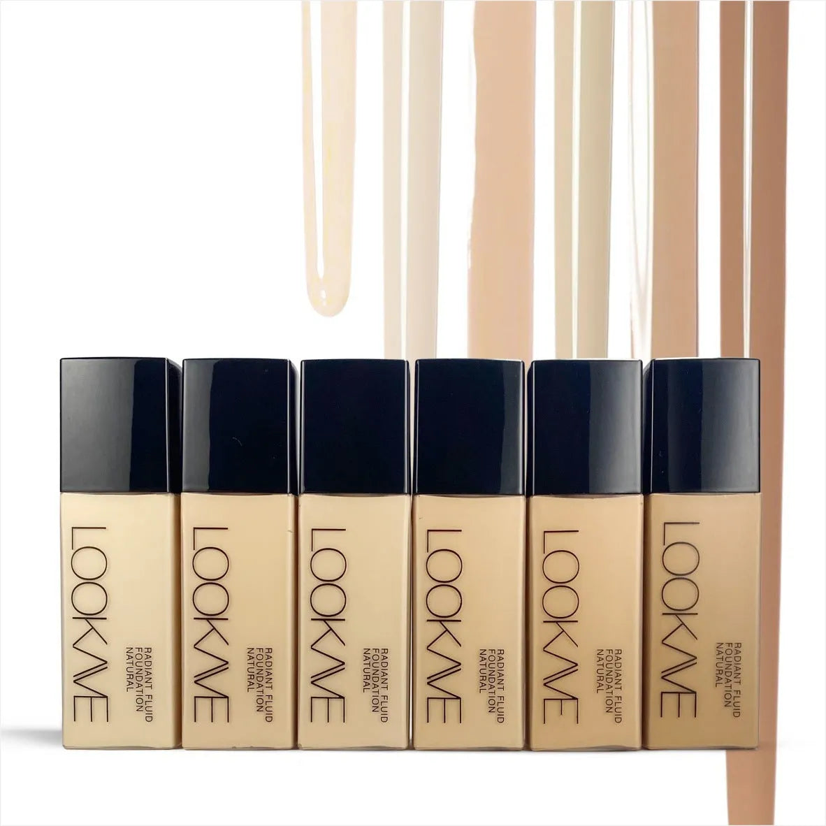 LOOKAVE matte liquid foundation bottle in Ivory White shade, 21g size