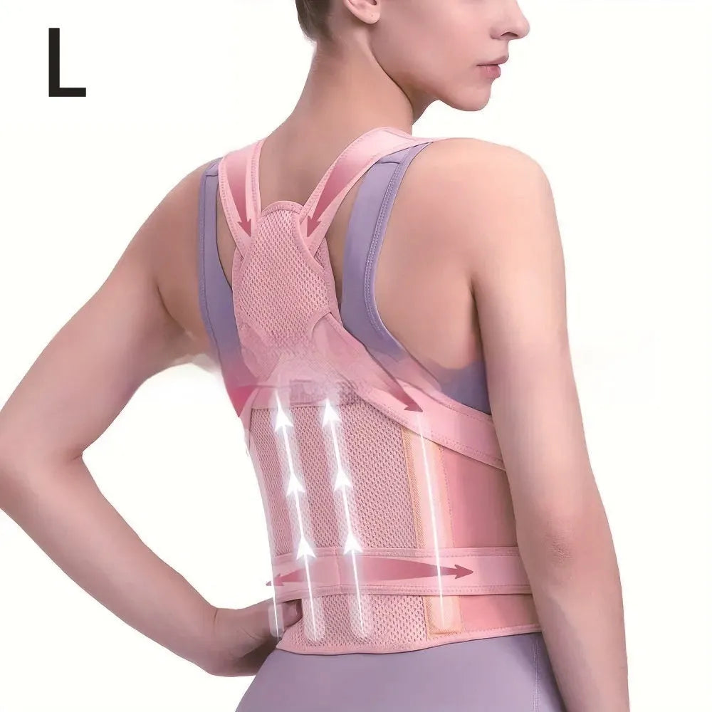 Back ring waist posture correction fixing band in spandex fabric black colour