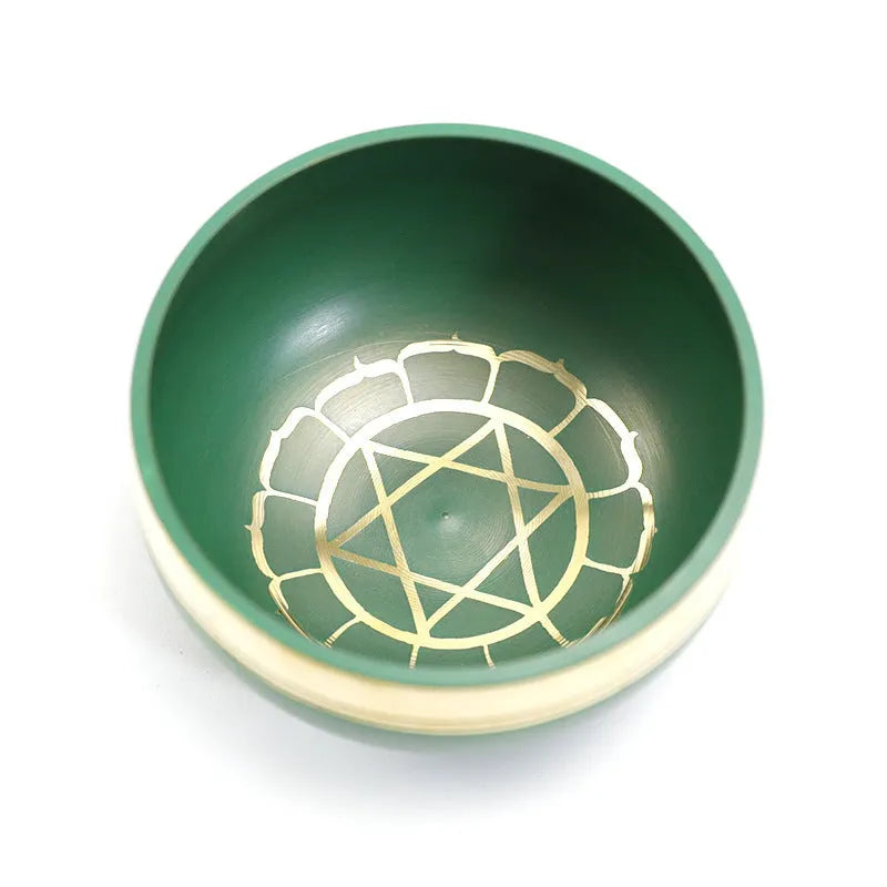 Handmade colourful Himalayan singing bowl for yoga meditation and sound therapy