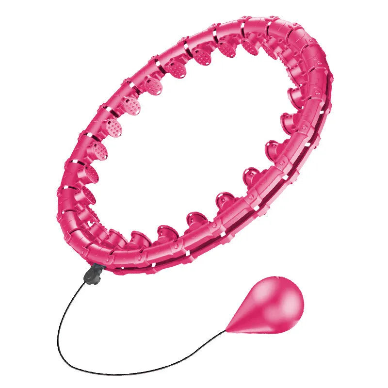 Massage soft ball fitness equipment with detachable waist belt in pink, blue, or purple colours