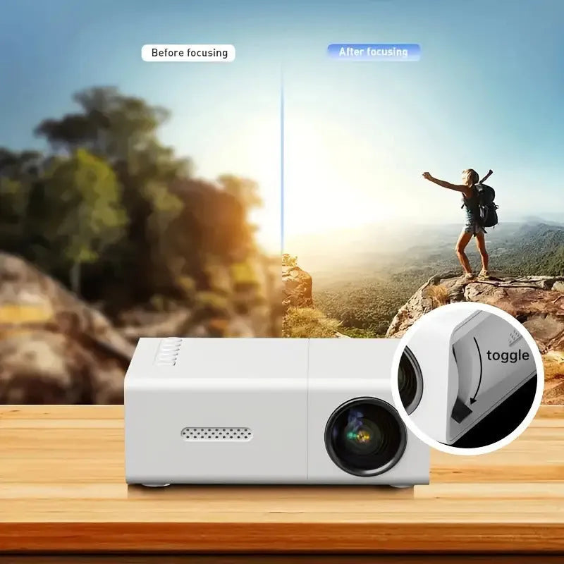 M100 Mini Projector portable home LED unit with remote control in black or white colour