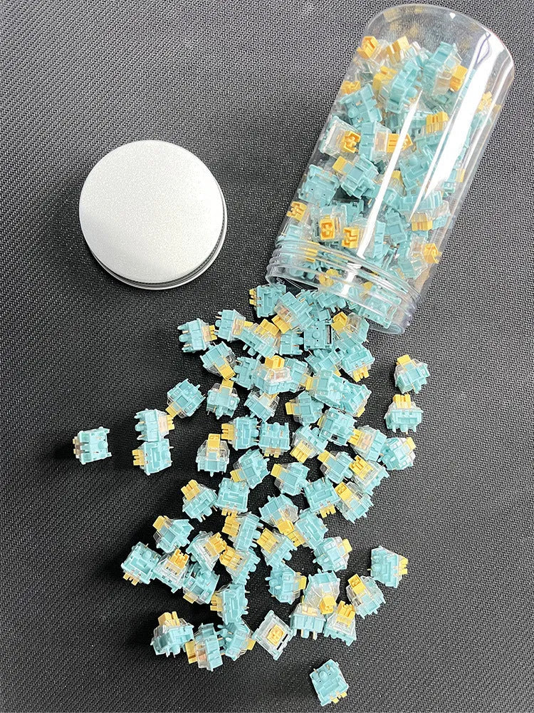 Tiger Mo Sea Salt Lemon PRO Mute linear mechanical keyboard switches set of 36 pieces