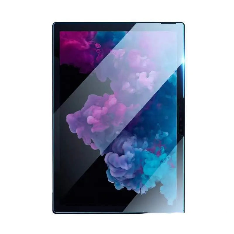 Tempered glass screen protector for Microsoft Surface tablets showing straight edge design