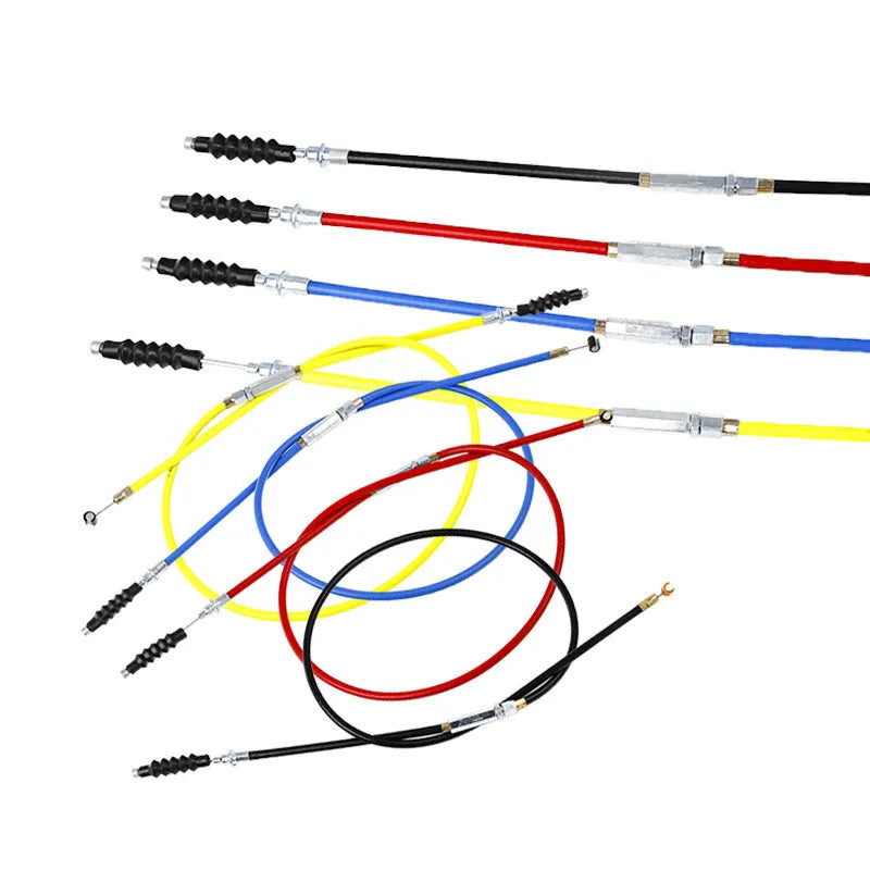 Scrambling motorcycle clutch cable 0.98 metres length for 110-125cc Apollo ATV in black blue red yellow options