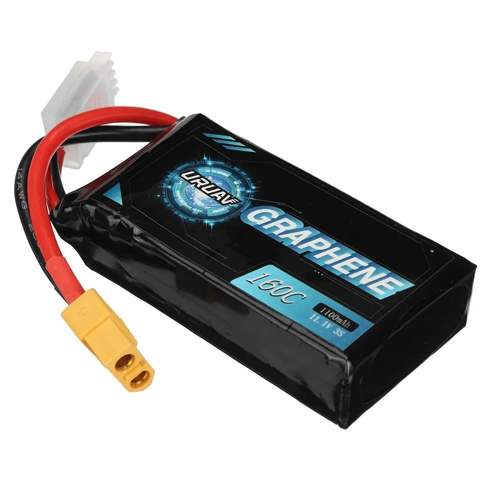 7.4V 1200mAh RC lithium battery with compact 15x36x70mm dimensions