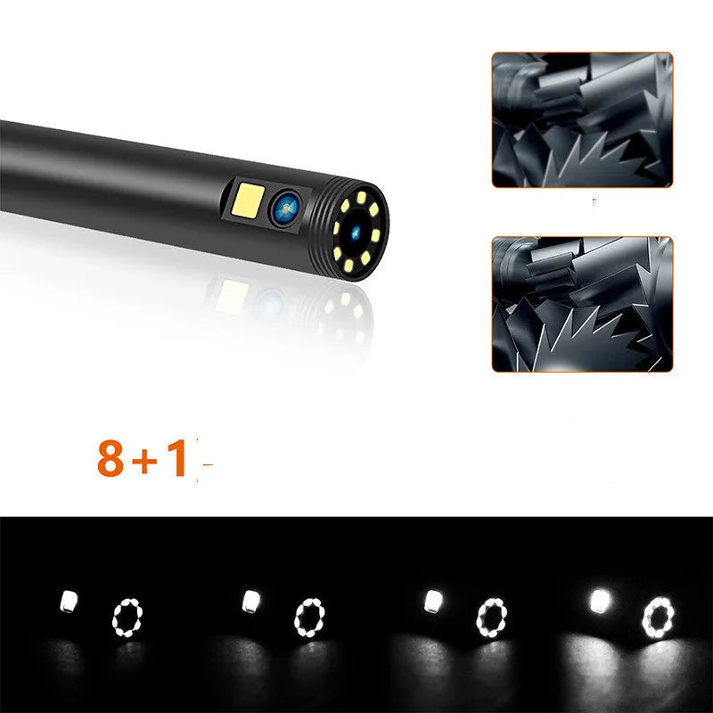 F300 wireless dual lens endoscope camera with 5.5mm and 8mm probe options