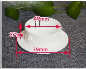 Plastic air conditioning hole cover kit with blocking caps, vent covers, and sealing glue.