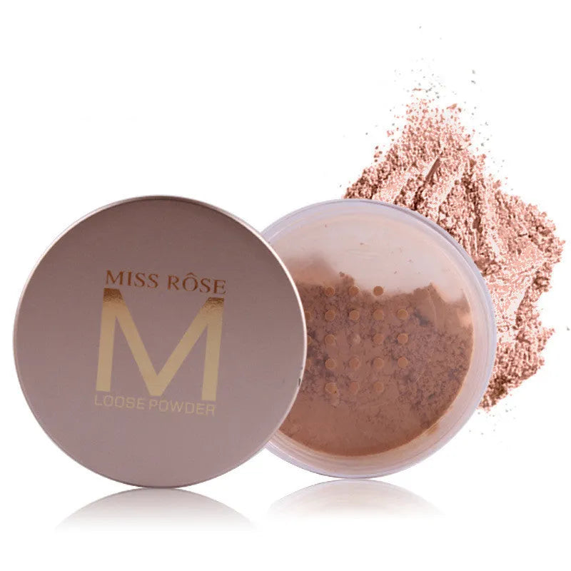 Natural colour makeup setting powder with glitter highlighter in a 12g compact