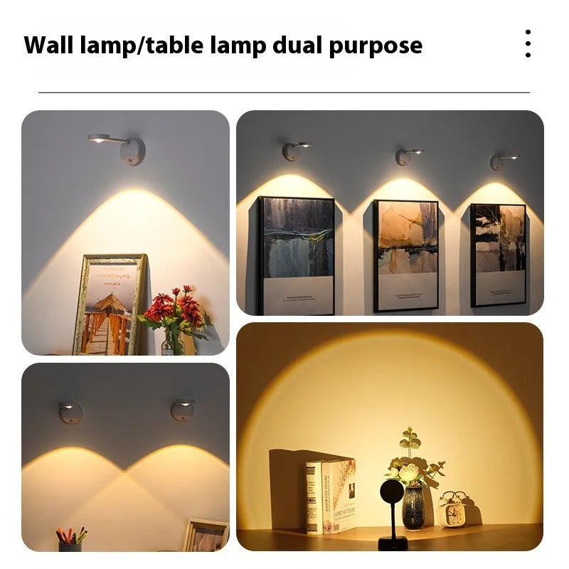 Rechargeable wireless wall spotlight with geometric design and remote control