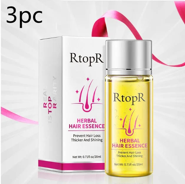 Hair growth essential oil liquid treatment 20ml bottle rose colour preventing hair loss