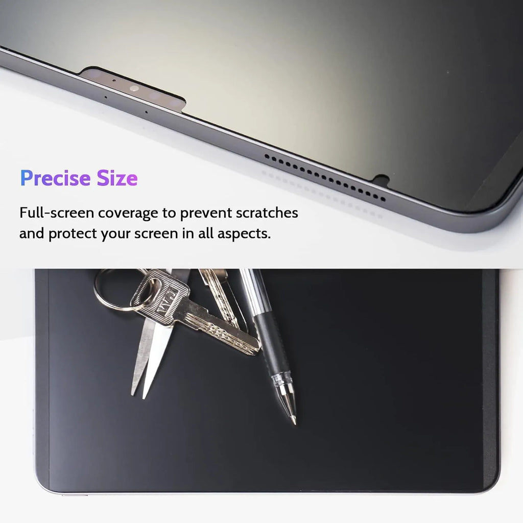 Magnetic suction anti peeping film for iPad with storage clip and multiple size options