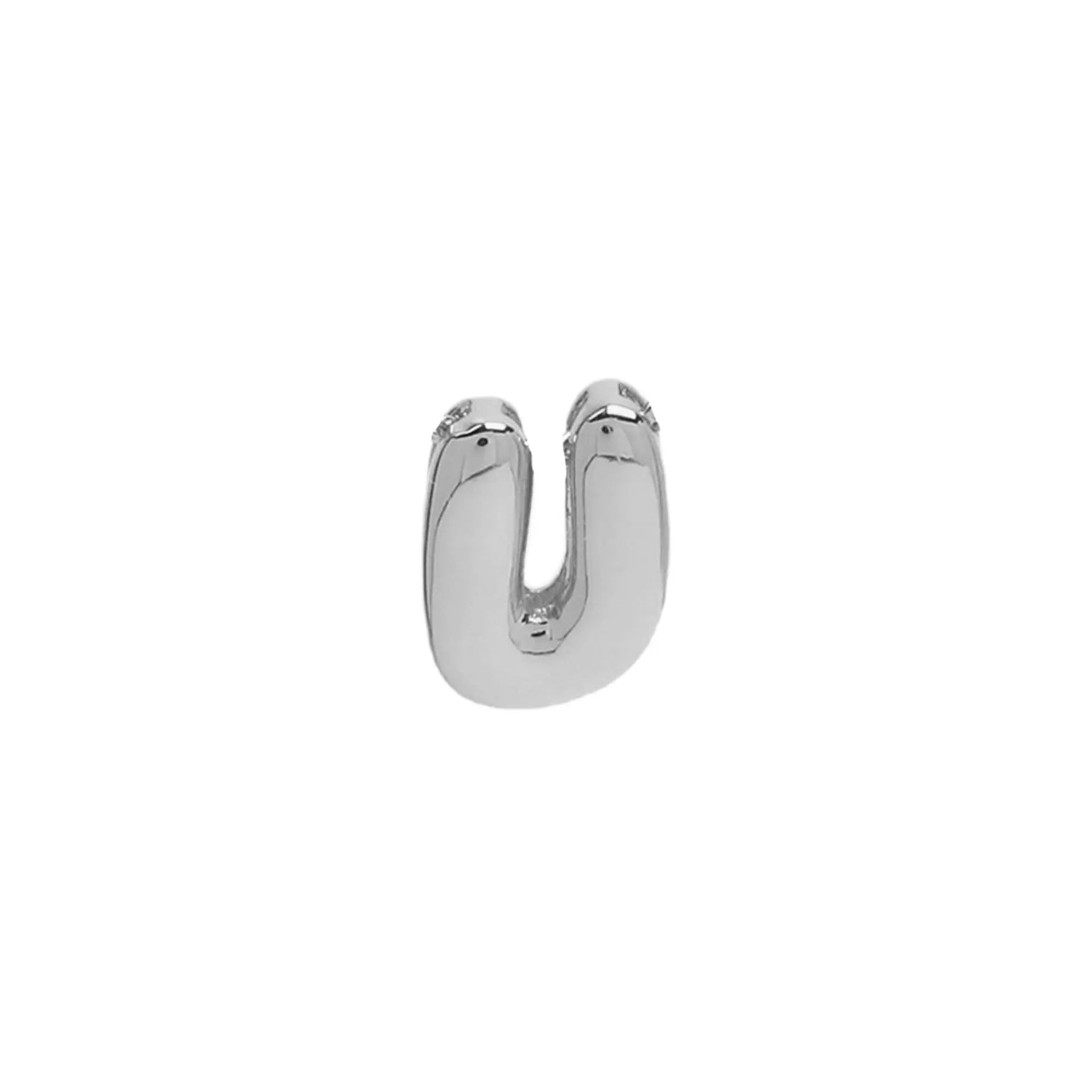 18k electroplated gold DIY letter name bracelet with smooth bubble surface on copper alloy