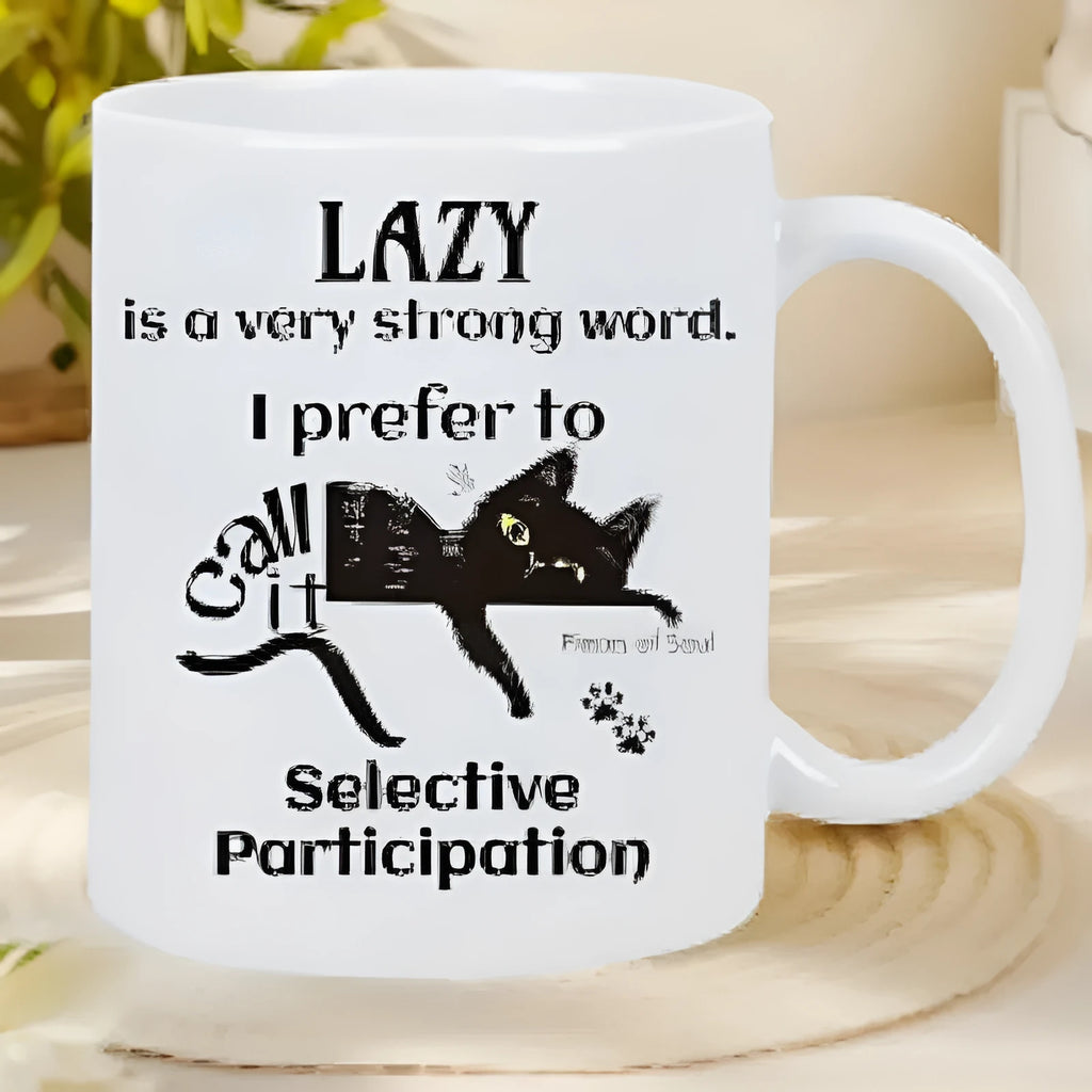11oz creative ceramic mug with thermal transfer mark showing picture style design