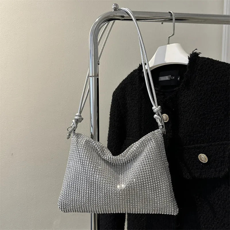 Women's PU leather shoulder messenger bag horizontal square black colour with internal phone pocket