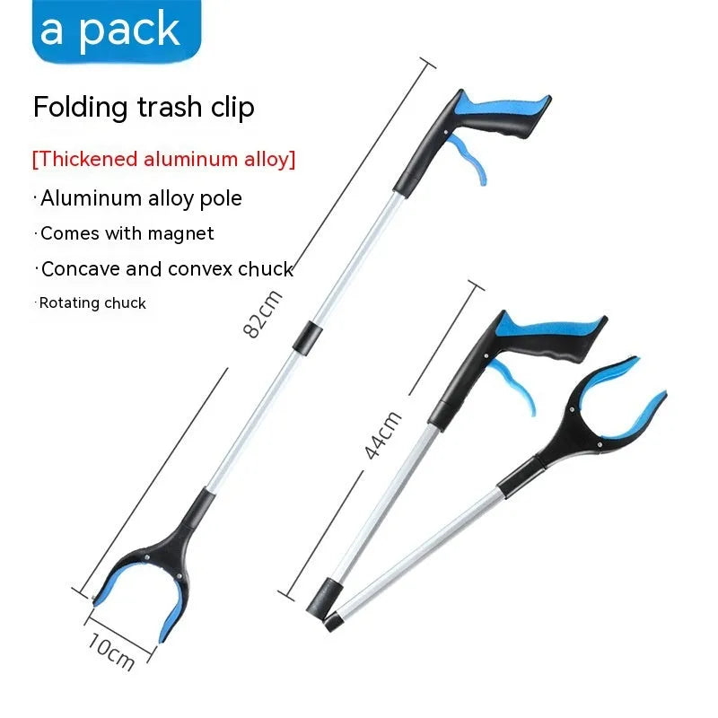 Plastic trash folder artifact with aluminium alloy clip in multiple colour options