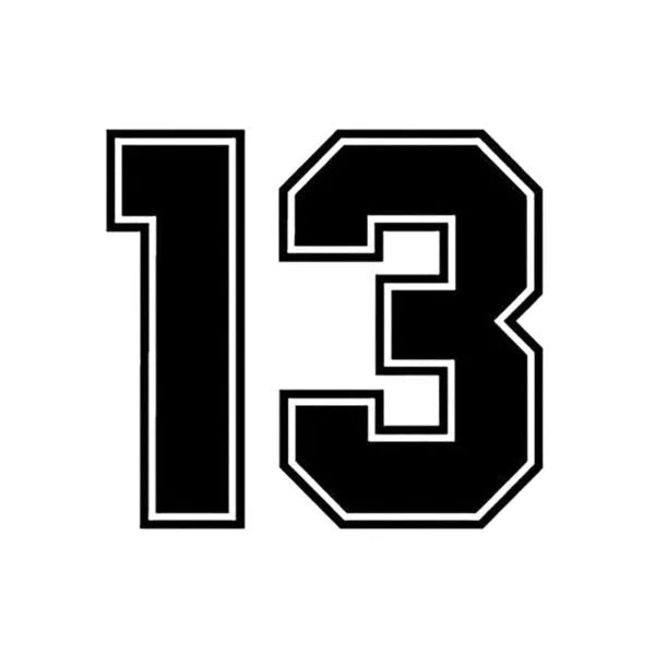 Funny number 13 automobile sticker in black, 15 cm, PET material for car rear window