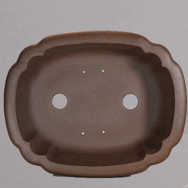 Handmade purple sand rectangular begonia flower pot with antique plain design measuring 51x41x14cm
