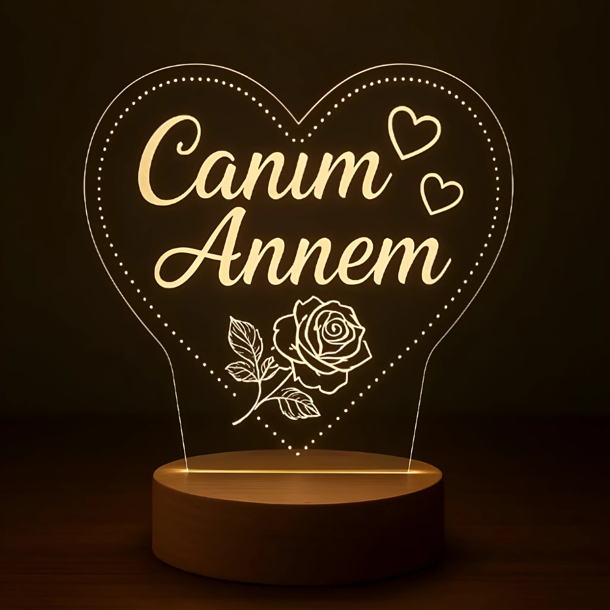 Creative Children's Day Gift Night Light USB warm light acrylic table lamp for kids bedroom