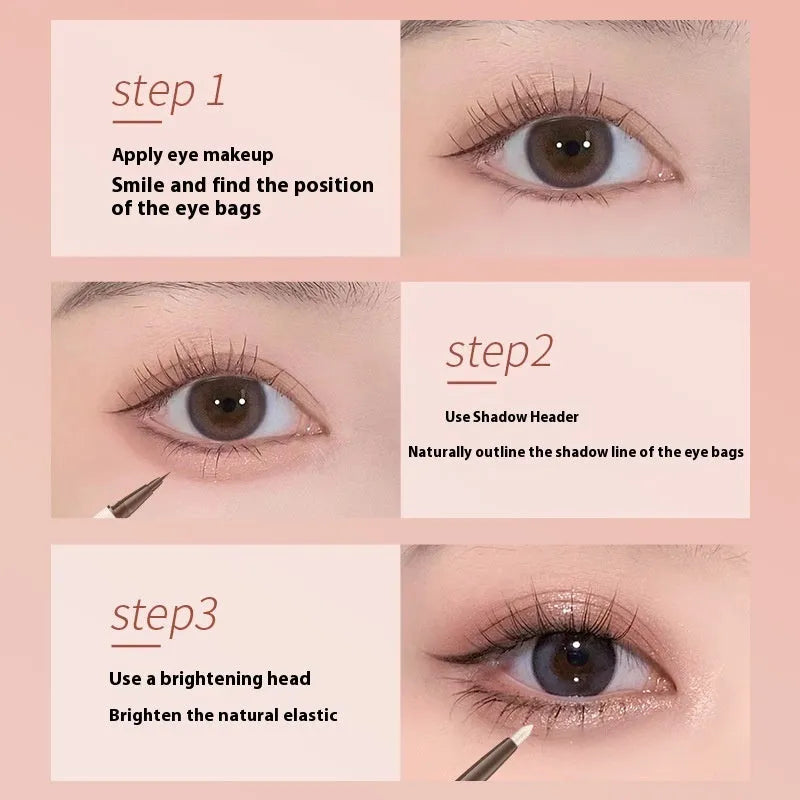 Stereoscopic Star Eyes Double Headed Silkworm Pen eyeliner in pearlescent colours