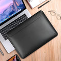 PU leather notebook liner iPad protective case with soft handle in black 13.3 inch size