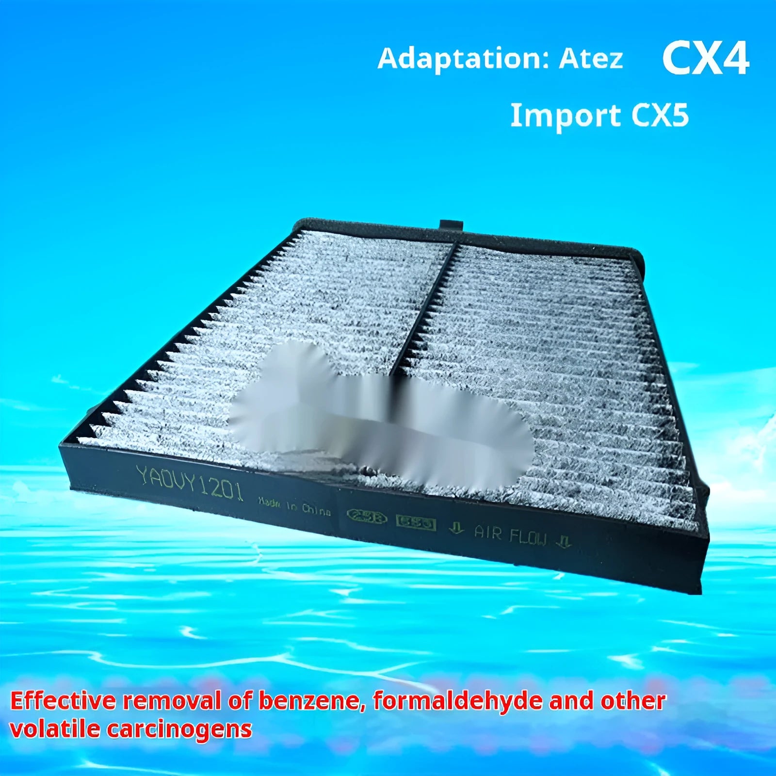 Multi effect PM2.5 warm style air conditioning filter for Mazda Atenza CX4 CX5 YADVY1201