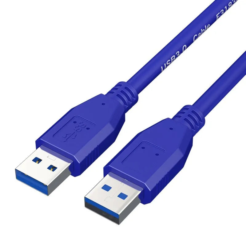 USB 3.0 male-to-male data cable with nickel-plated connectors, multiple lengths available