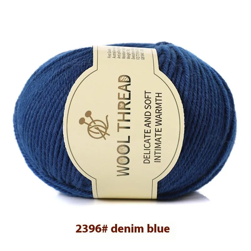 A single roll of hand-knitting wool yarn in a colour choice from over 30 options, for making baby clothes.