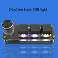 Black programmable mini keyboard with RGB backlit copy and paste keys