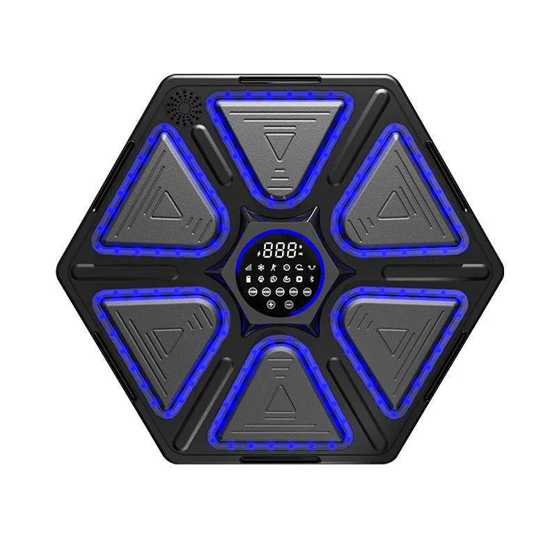 Electronic boxing wall target with rhythm training functions and dual installation options