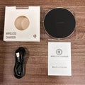Wireless phone charger disc aluminium alloy Qi fast charging pad 15W 20W 30W 35W black