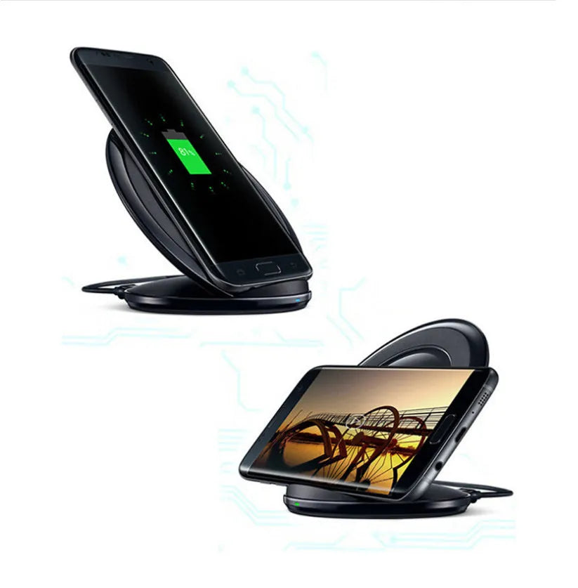 Qi fast wireless charger for Samsung Galaxy Note Edge in black with LED indicator