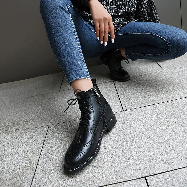 Women's chunky heel black classic mid-calf boots with ethnic pattern, rubber sole, and sizes 35-48