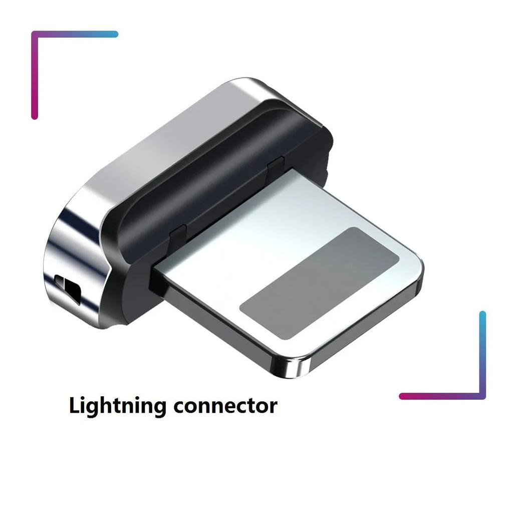 3A fast charge magnetic charging head in black and silver, 0.2m length, for Android Type-C devices