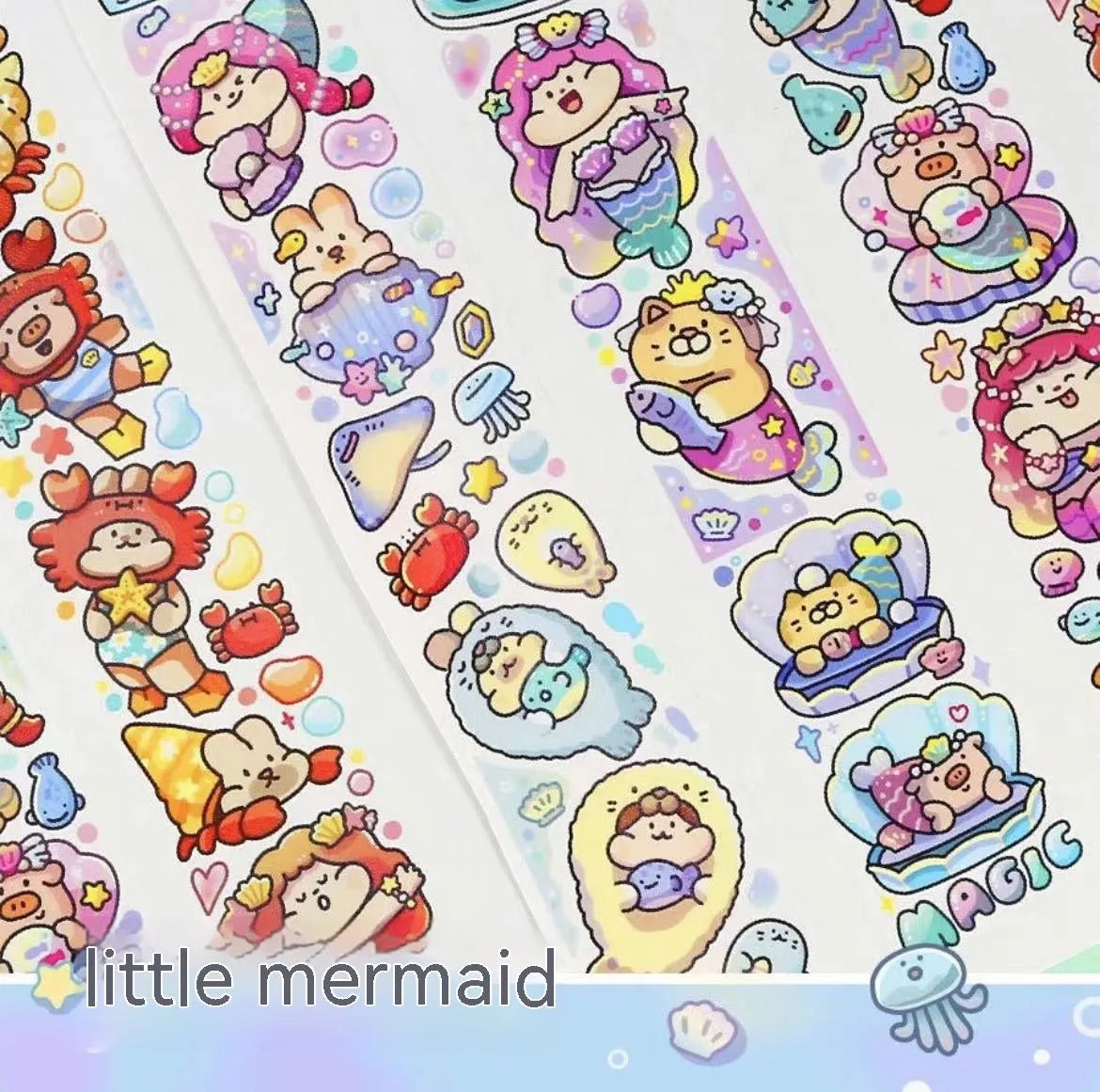 Haemorrhoid tape packaging cartoon cute character stickers on Japanese paper