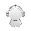Personalised metal USB flash drive with musician cartoon design in silver or rose gold colour