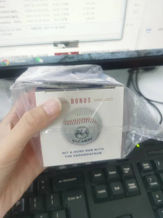 Baseball-shaped Bluetooth wireless speaker in green colour option