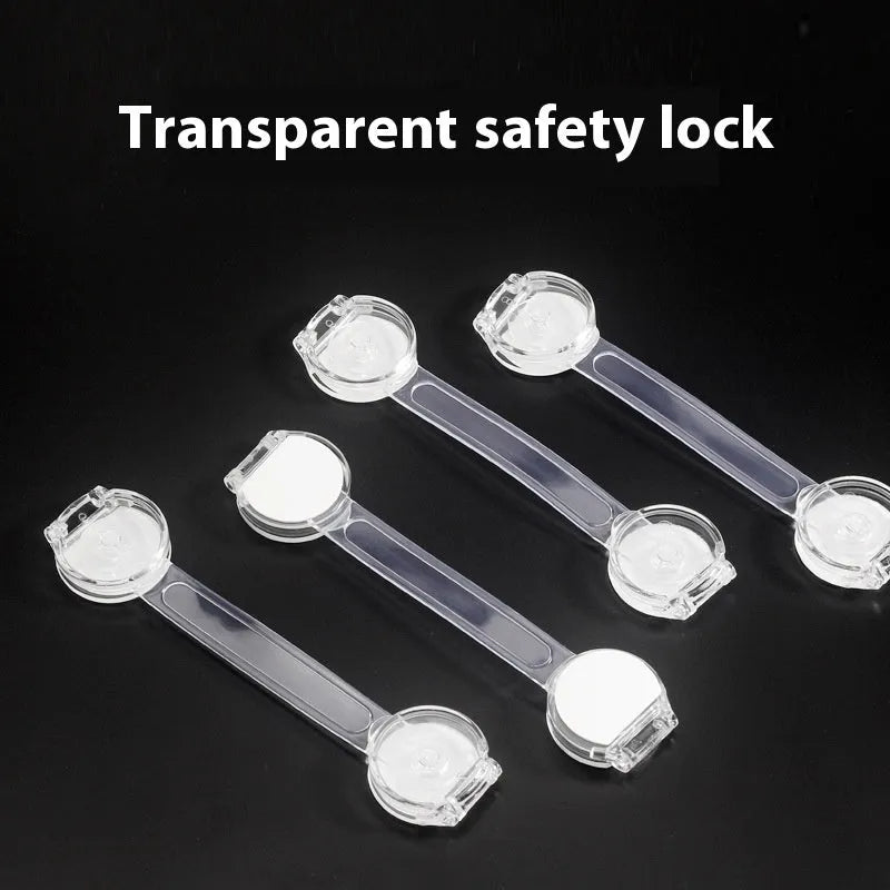 Transparent circular anti pinch child safety lock on a door handle