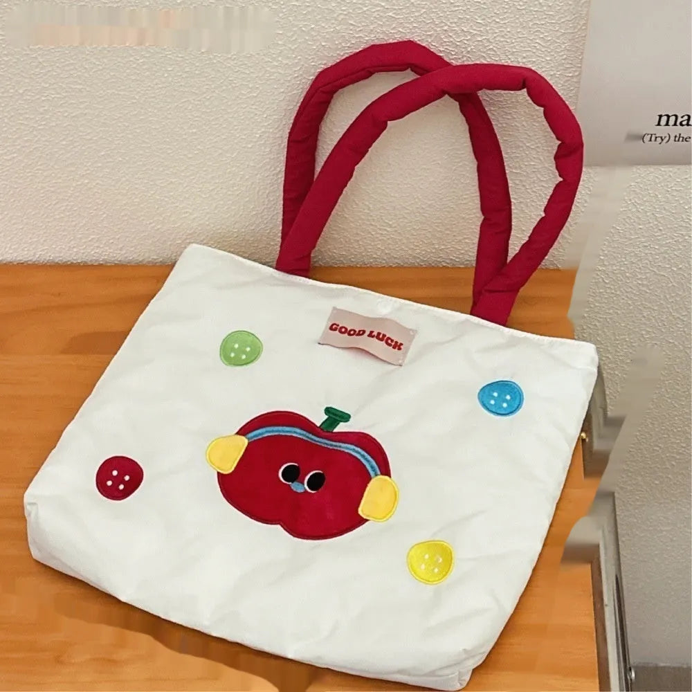 Cartoon canvas bag with printed animal designs measuring 30x36x24cm in multiple colour options