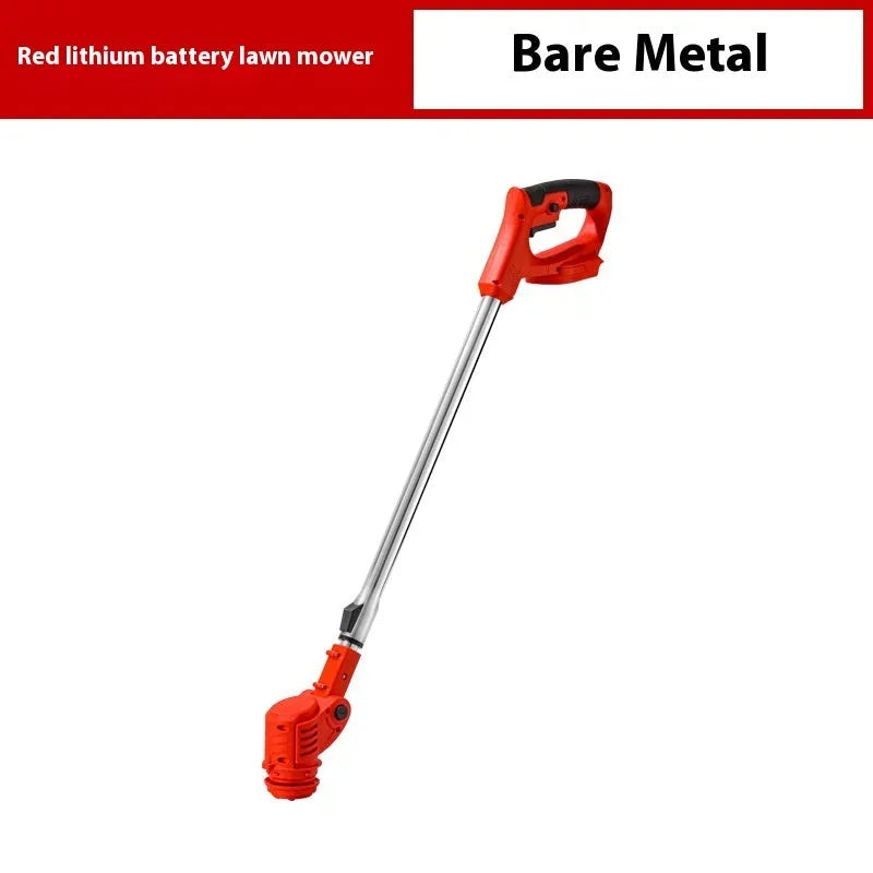Portable weeding machine with adjustable handle in bare metal finish for household gardening