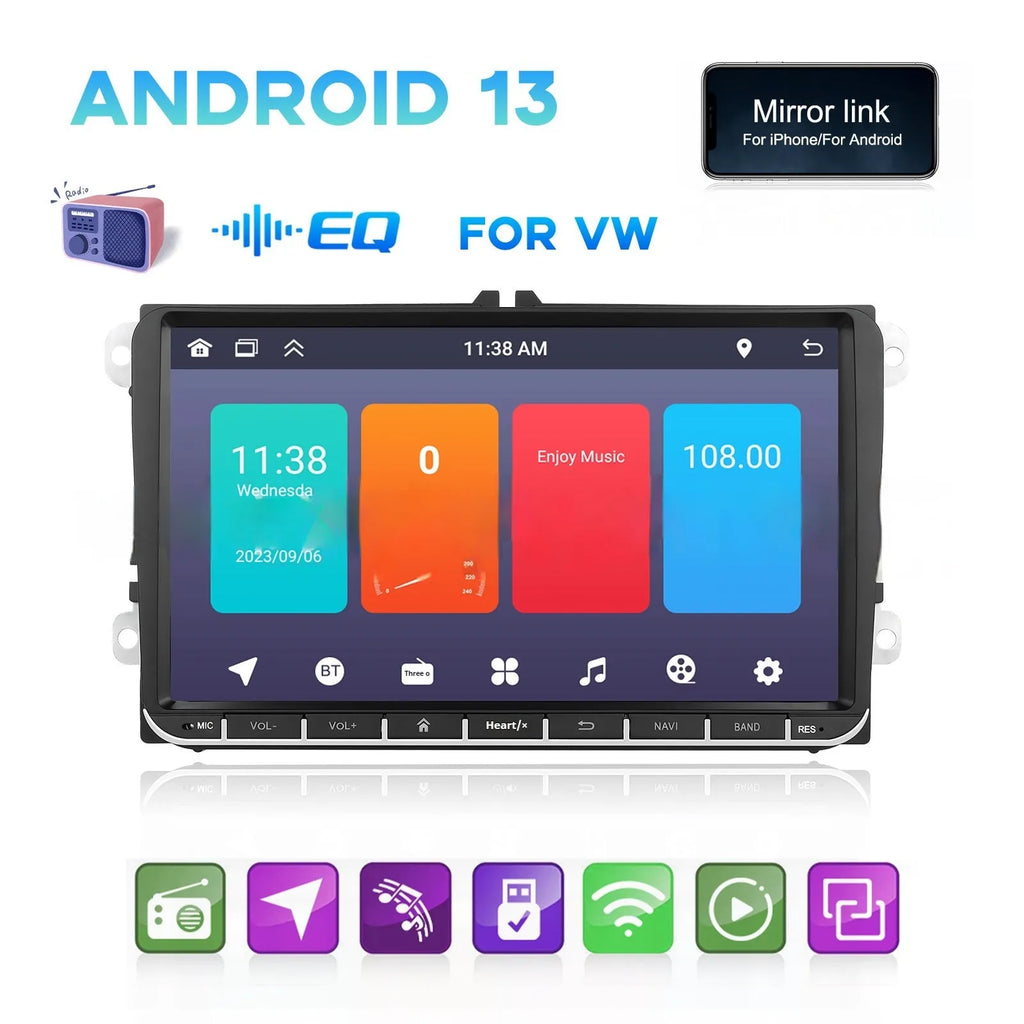 7-inch touchscreen Android car stereo head unit with GPS navigation system