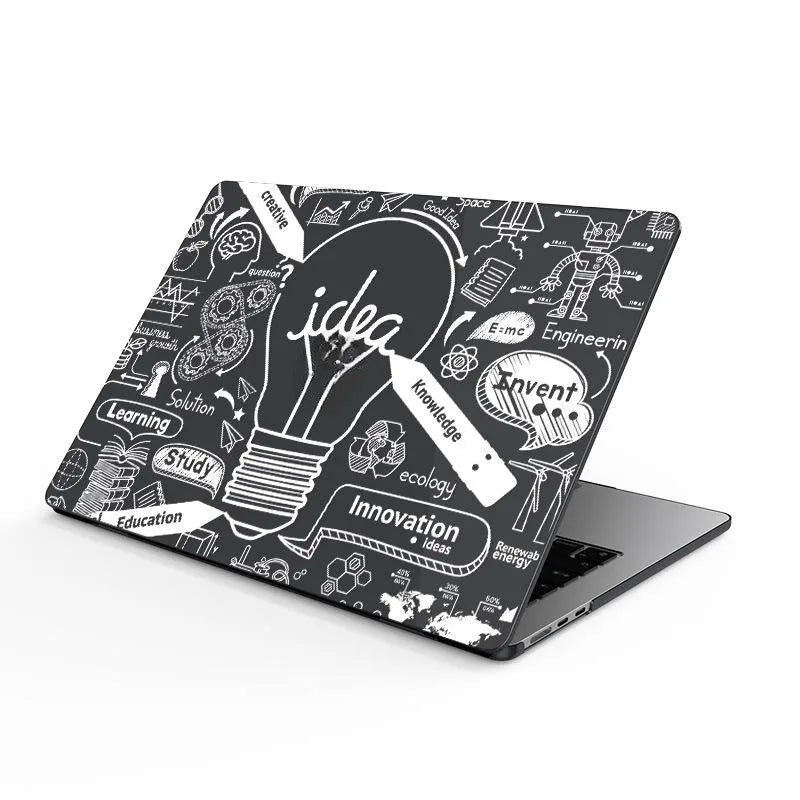 Plastic laptop protective case for MacBook in bronzing black finish, showing hard shell cover on computer