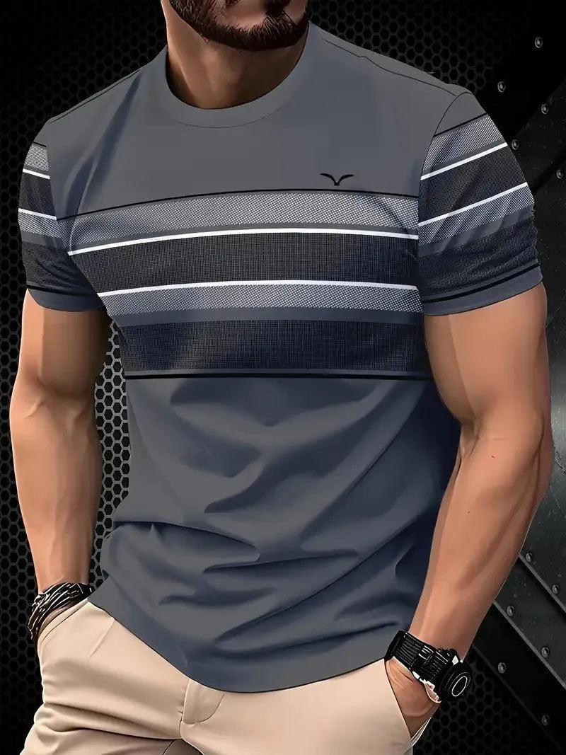 Men's loose fit polyester short sleeve T-shirt in multiple colours and sizes
